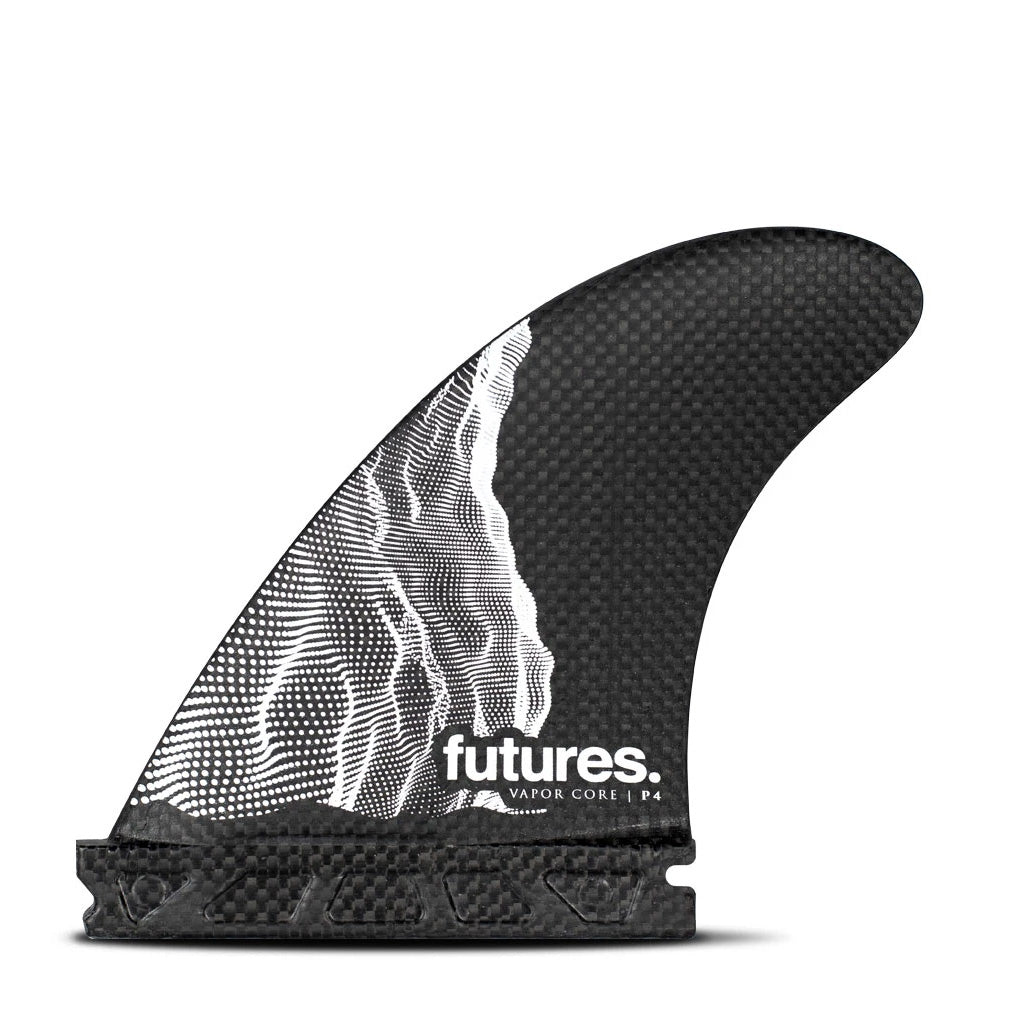 Futures Fins - Vapor Core P4 Tri Fin - Carbon/White - Seaside Surf Shop 