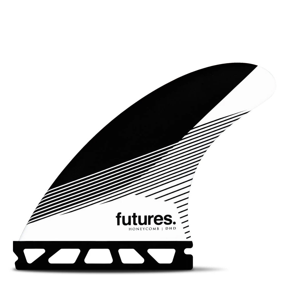 Futures Fins - DHD Medium HC Tri Fin - Black/White - Seaside Surf Shop 