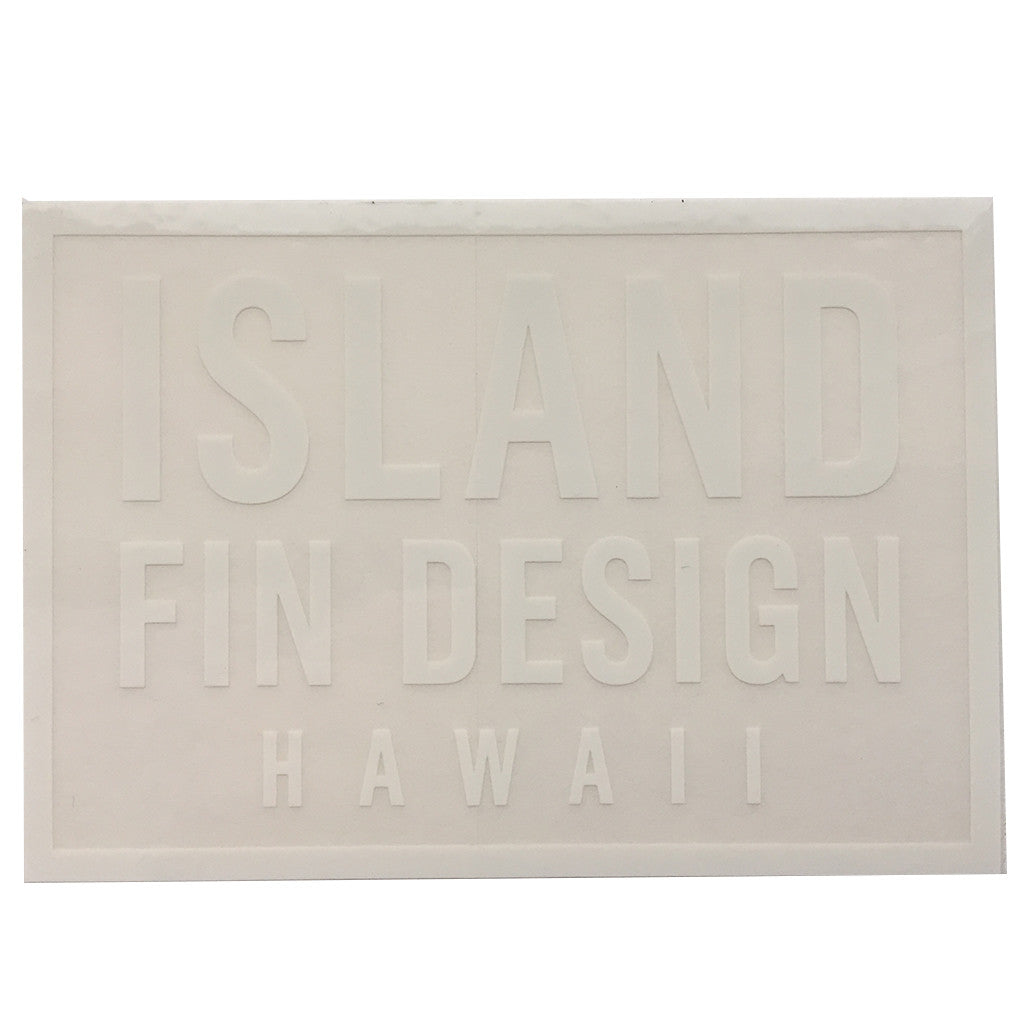 Island Fin Design - 4x2.5&quot; - White