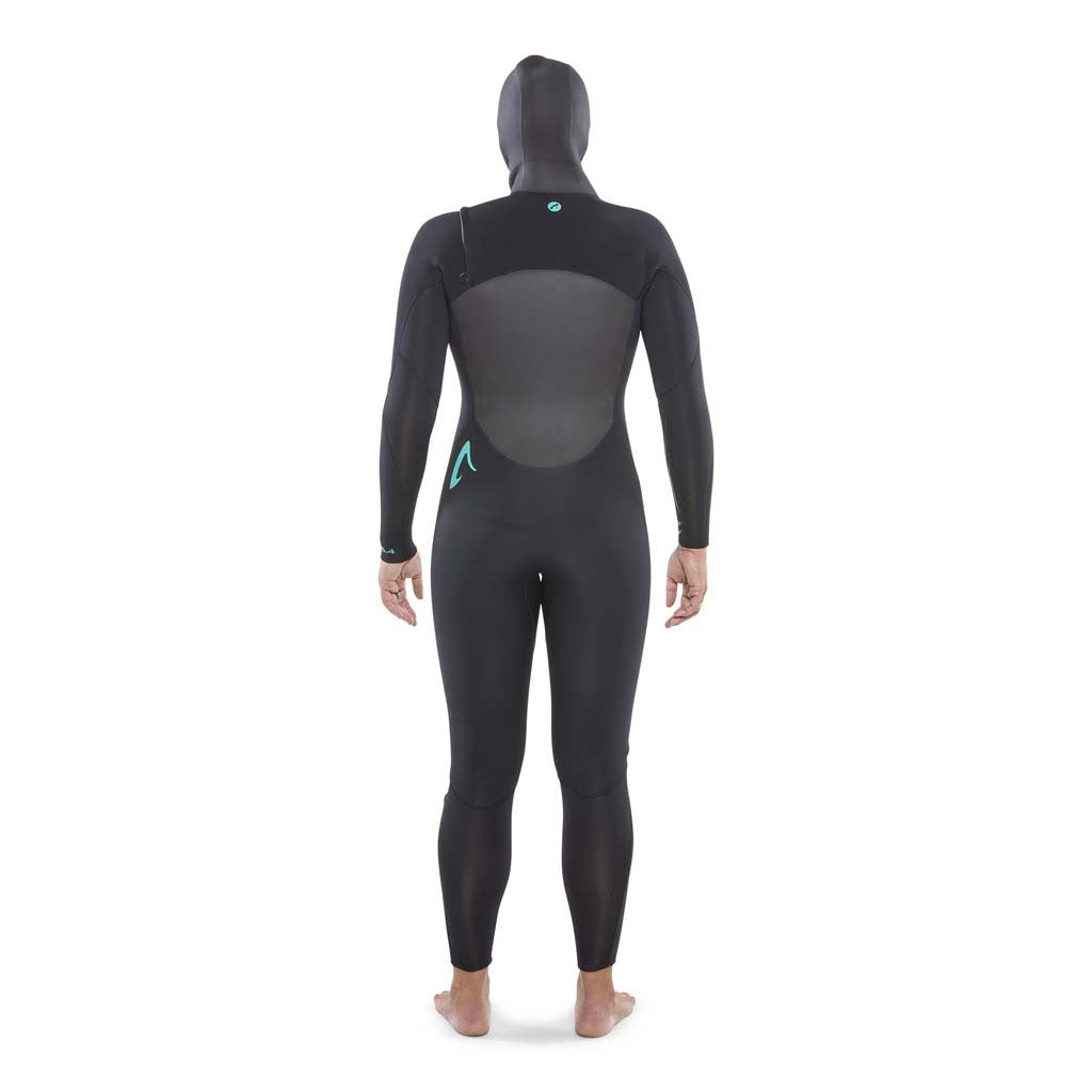 Isurus Ti-Ember Womens 5.4 Hooded Chest Zip Wetsuit - Black