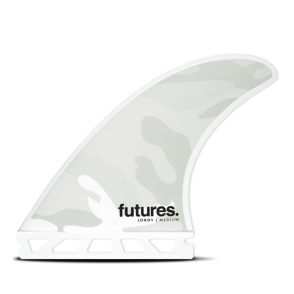 Futures Fins - Jordy Medium HC Thruster Fin Set - White/Black Camo - Seaside Surf Shop 
