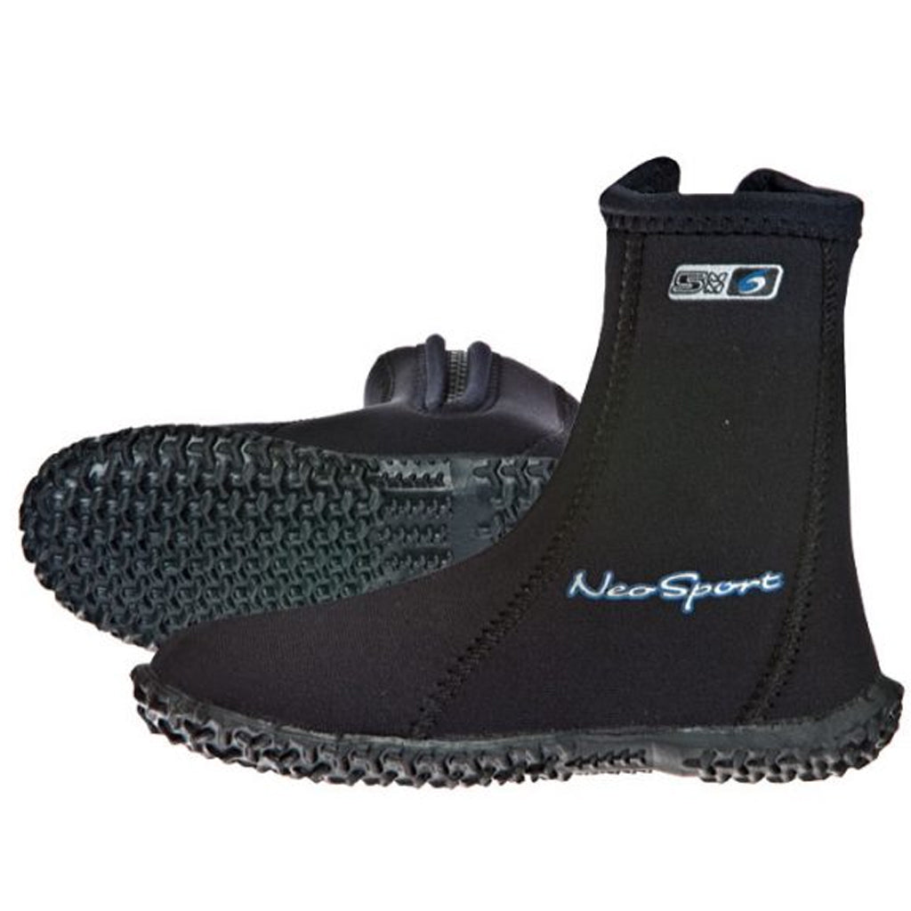 Neosport 5mm Hi Top Kids Zippered Boot - Black - Seaside Surf Shop 