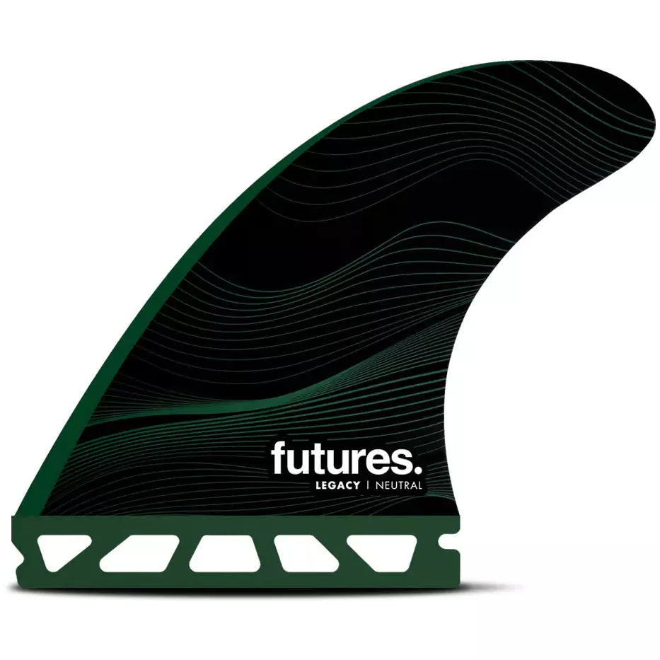 Futures Fins - F8 Legacy Neutral Large Thruster Fin Set - Green - Seaside Surf Shop 