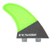 FCS II Mark Richards TFX PC Twin + Stabiliser Fins - Carbon/Fluro - Seaside Surf Shop 