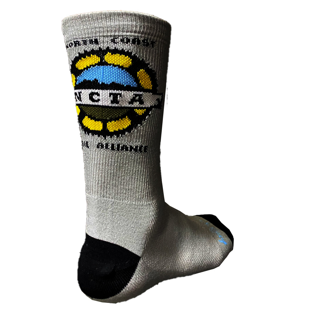North Coast Trail Alliance Fundraiser Socks - Grey/Black - Seaside Surf Shop 