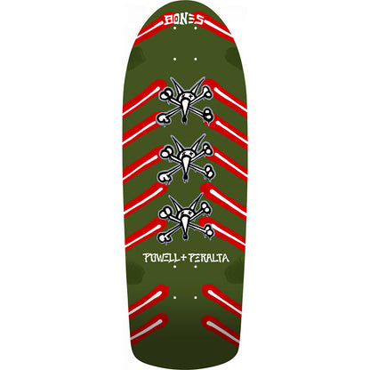 Powell Peralta Reissue OG Rat Bones Skateboard 10x30&quot; Deck - Olive/Green