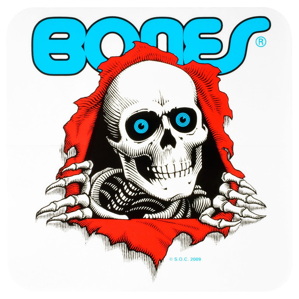 Powell Peralta Ripper Bumper Sticker 5x5 - White