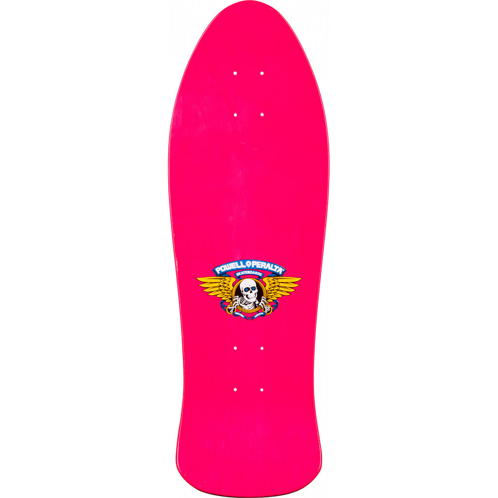 Powell Peralta Reissue Steve Saiz Totem Skateboard 10 x 30.81 Deck  - Pink - Seaside Surf Shop 