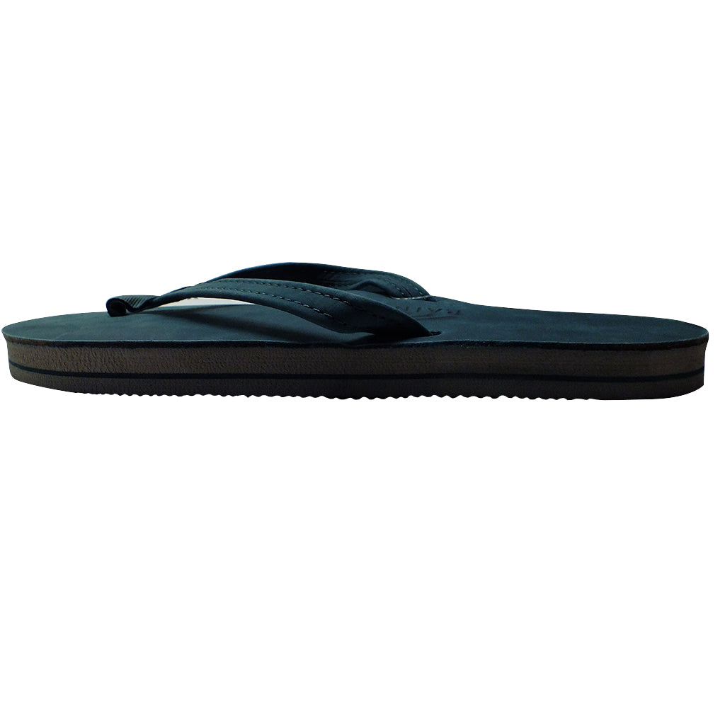 Rainbow Sandals Womens Premier/Classic Leather Single Layer With Arch Narrow Strap - Turquoise Grey