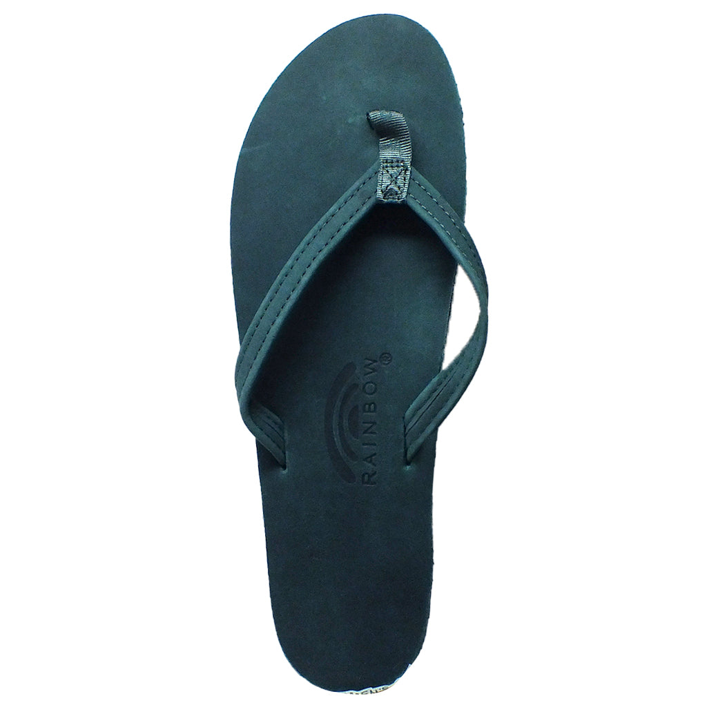 Rainbow Sandals Womens Premier/Classic Leather Single Layer With Arch Narrow Strap - Turquoise Grey