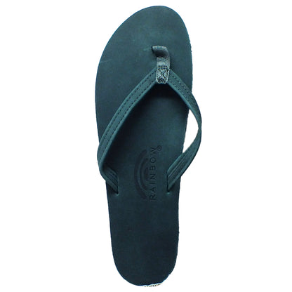 Rainbow Sandals Womens Premier/Classic Leather Single Layer With Arch Narrow Strap - Turquoise Grey