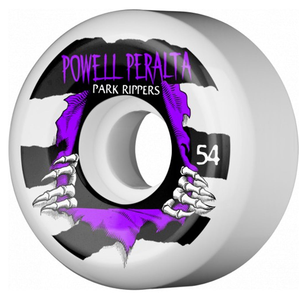 Powell Peralta 54mm Park Ripper Wheels - White - Seaside Surf Shop 