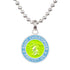 Saint Christopher Medium Medal - Yellow/Baby Blue