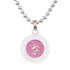 Saint Christopher Small Medal - Pink/White