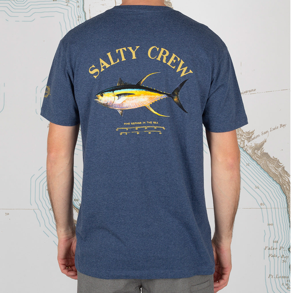 Salty Crew Mens Ahi Mount S/S Tee - Navy Heather