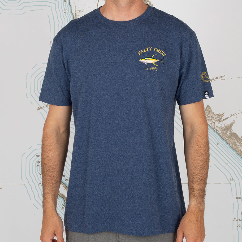 Salty Crew Mens Ahi Mount S/S Tee - Navy Heather