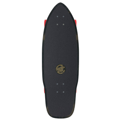 Santa Cruz x Carver Flamed Not a Dot Cut Back 9.75" Surf Skate Cruzer