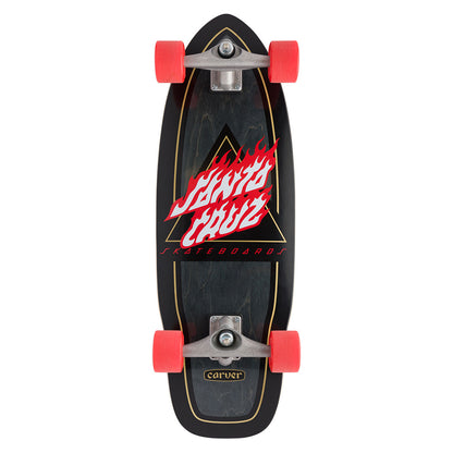 Santa Cruz x Carver Flamed Not a Dot Cut Back 9.75" Surf Skate Cruzer