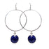 Sarah McAllister Jewelry - Hand Hammered Silver Hoop w/ Sapphire Earring&