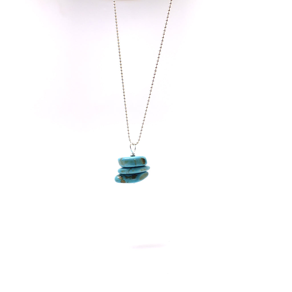 Sarah McAllister Jewelry - Stacked Turquoise Magnesite Stone Necklace