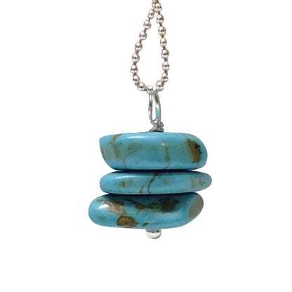 Sarah McAllister Jewelry - Stacked Turquoise Magnesite Stone Necklace