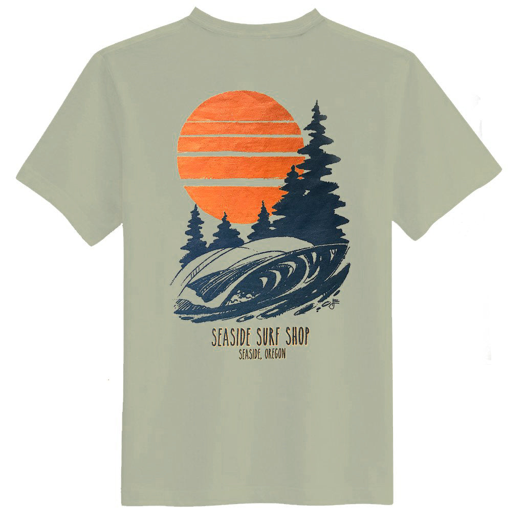 Seaside Surf Shop Mens Northwest Tee - Sandstone