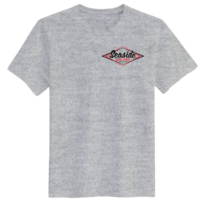 Seaside Surf Shop Mens Vintage Logo Tee - Light Steel