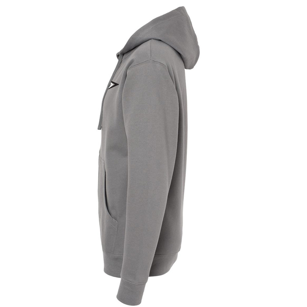 Seaside Surf Shop Mens Vintage Logo Zip Hoody - Charcoal Grey/Black