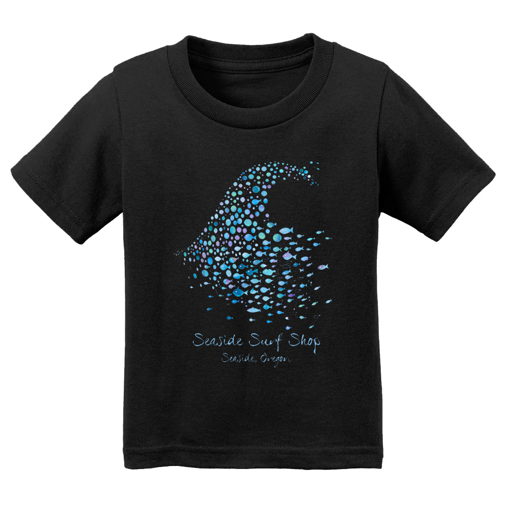 Seaside Surf Shop Toddler Fishwave S/S Tee - Black