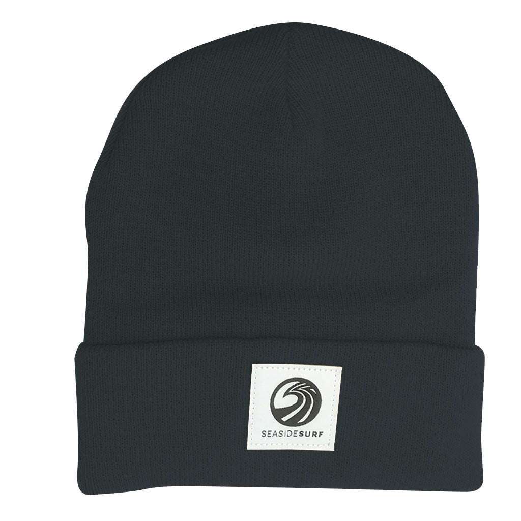 Seaside Surf Shop Wave Patch Logo Beanie - Dark Green