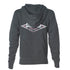 Seaside Surf Shop Womens Vintage Pullover Hoody - Charcoal Heather/Pink