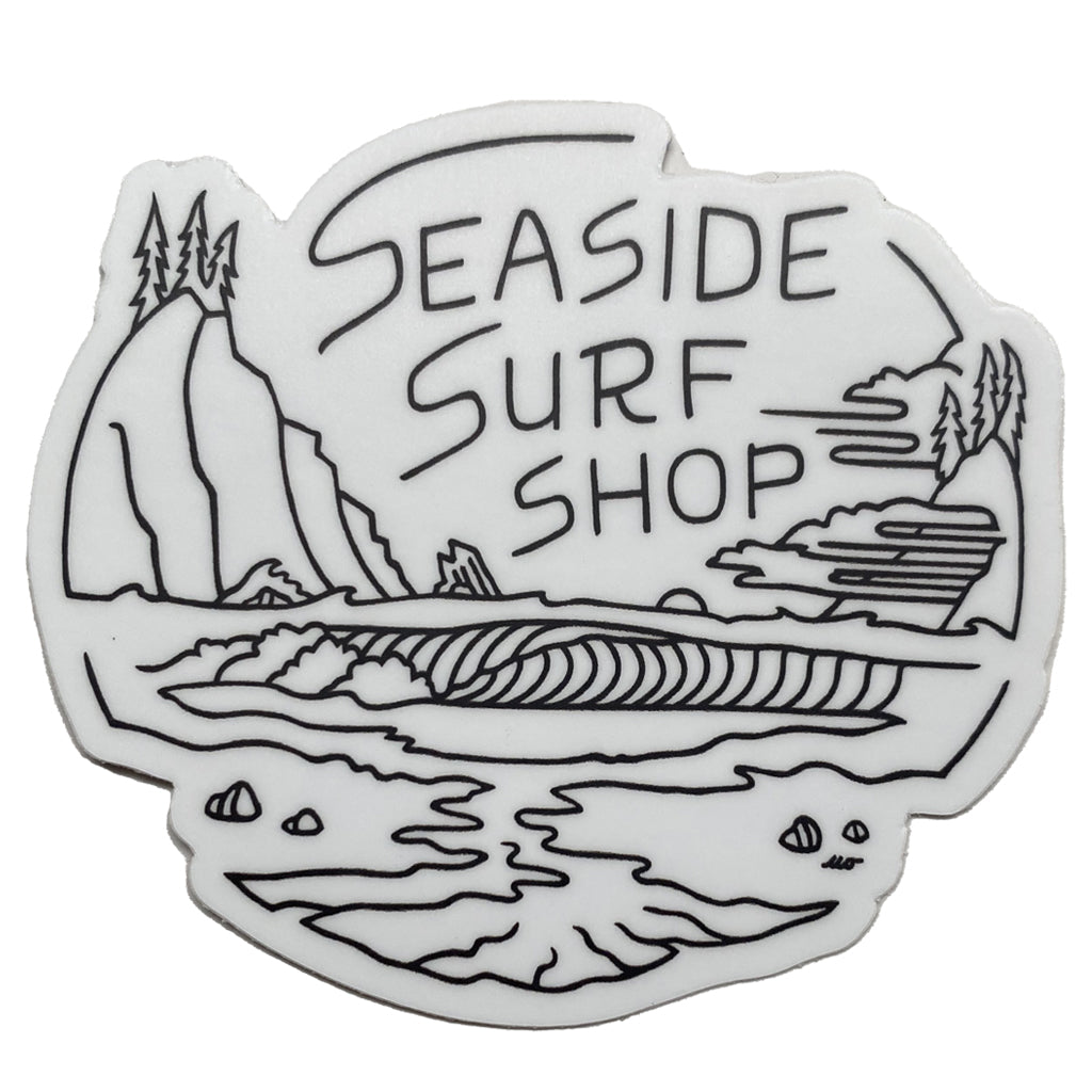 Seaside Surf Shop x Drift Awake - Local Artist Series Sticker - 3” x 3&quot;
