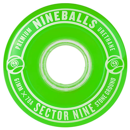 Sector 9 61mm 78A Nineballs Wheel Set - Green