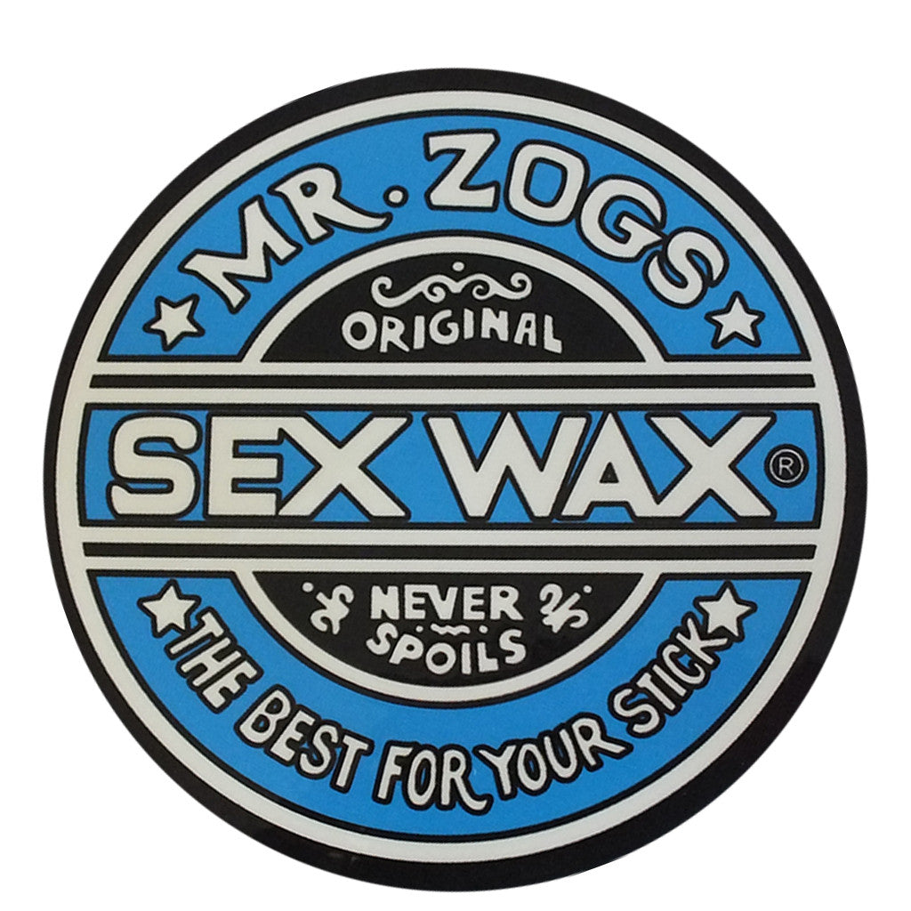 Sex Wax Classic Logo Stickers - 10&quot; Blue