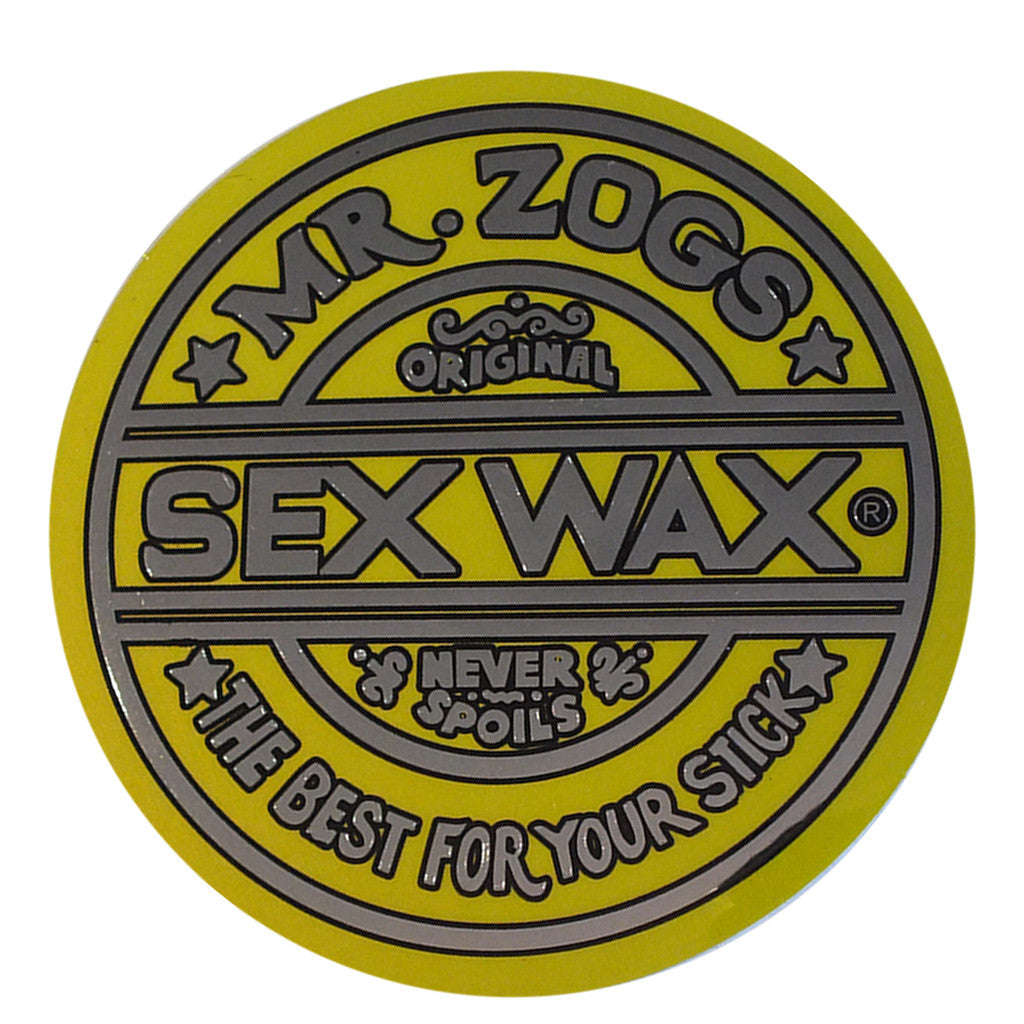 Sex Wax Classic Logo Stickers - 10" Metallic Yellow