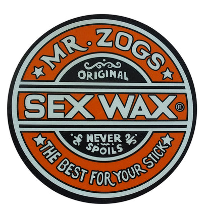 Sex Wax Classic Logo Stickers - 10" Orange
