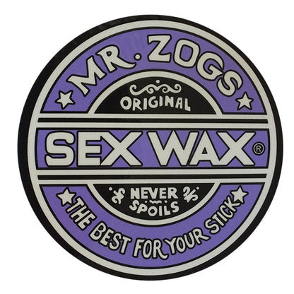 Sex Wax Classic Logo Stickers - 10" Purple