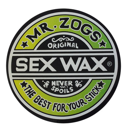 Sex Wax Classic Logo Stickers - 3" Green Fade
