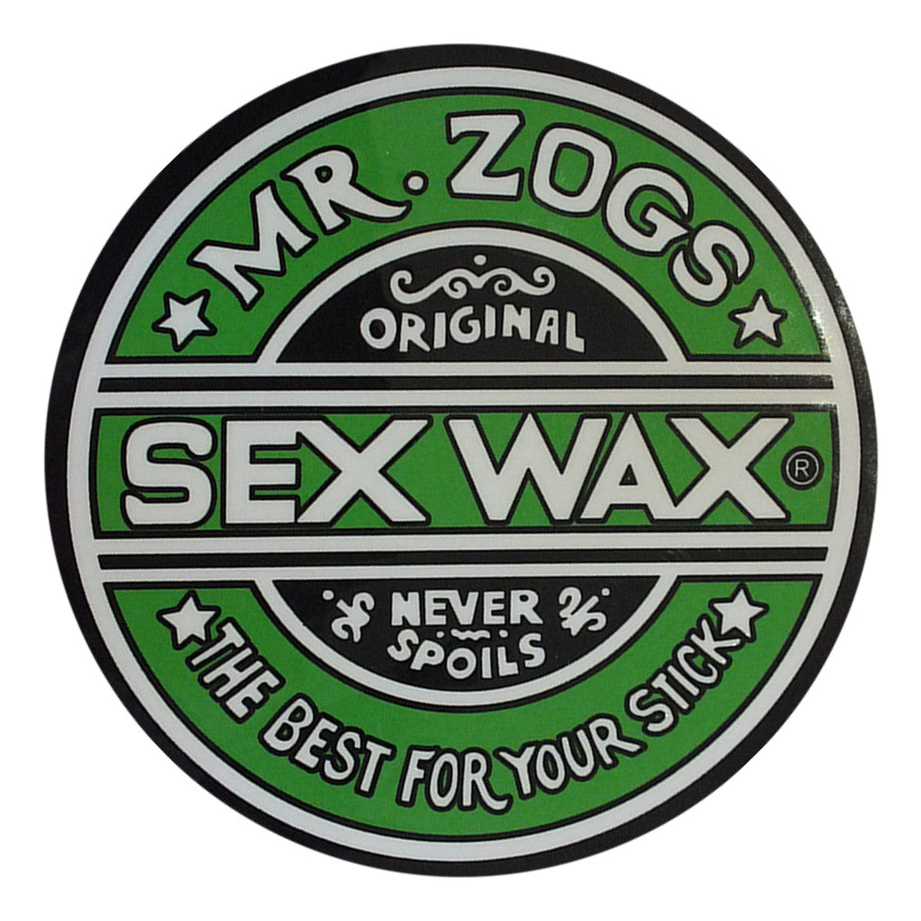 Sex Wax Classic Logo Stickers - 3" Green