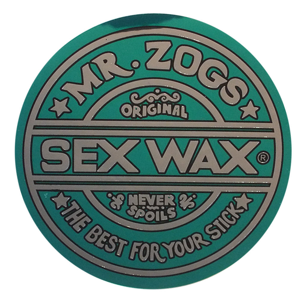 Sex Wax Classic Logo Stickers - 3" Metallic Green