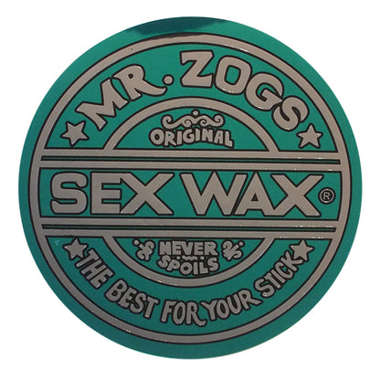 Sex Wax Classic Logo Stickers - 3" Metallic Green