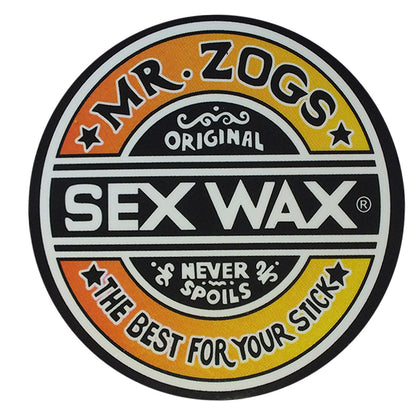 Sex Wax Classic Logo Stickers - 3" Orange Fade