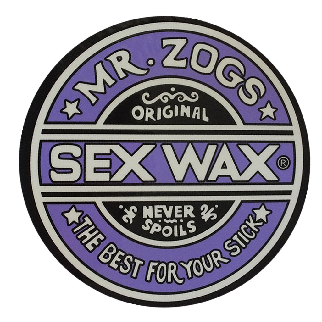 Sex Wax Classic Logo Stickers - 3&quot; Purple