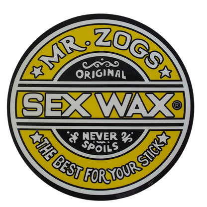 Sex Wax Classic Logo Stickers - 3" Yellow