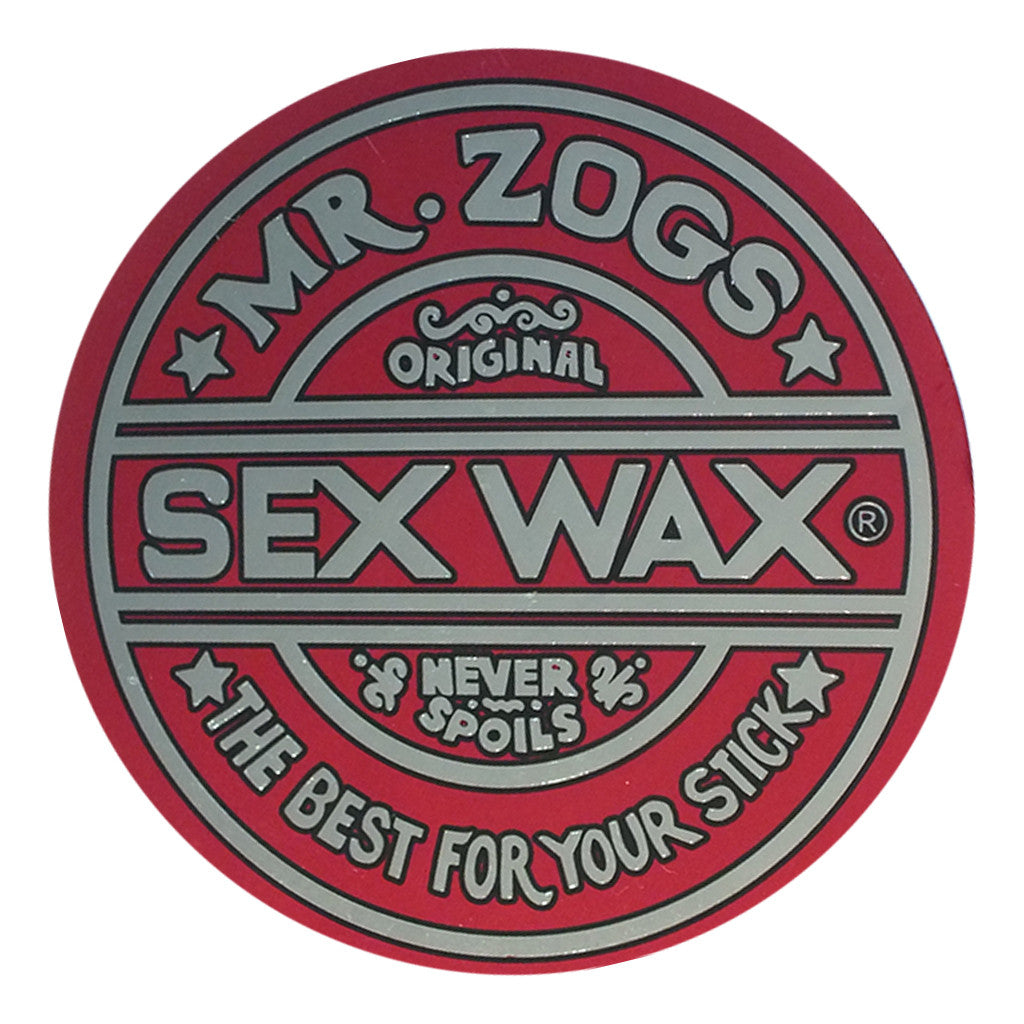 Sex Wax Classic Logo Stickers - 7&quot; Metallic Red