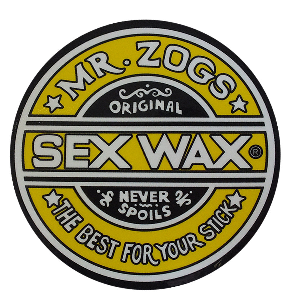 Sex Wax Classic Logo Stickers - 7" Yellow