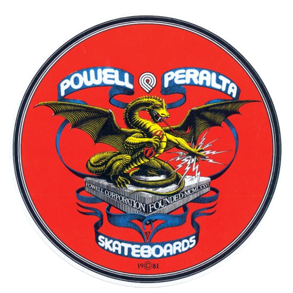 Powell Peralta Banner Dragon 4x3&quot; Sticker - Seaside Surf Shop 