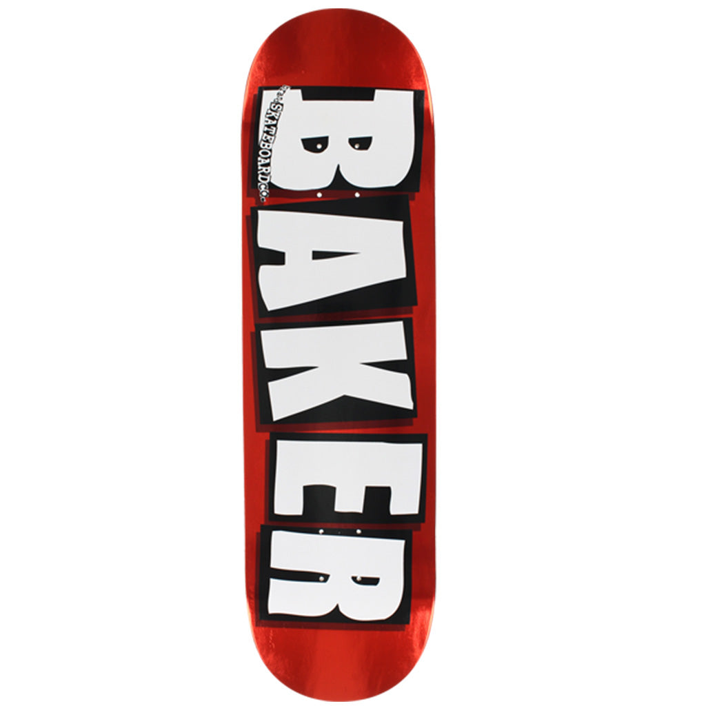 Baker Skateboards Brand Logo 8.125" Deck - Red/White - Seaside Surf Shop 