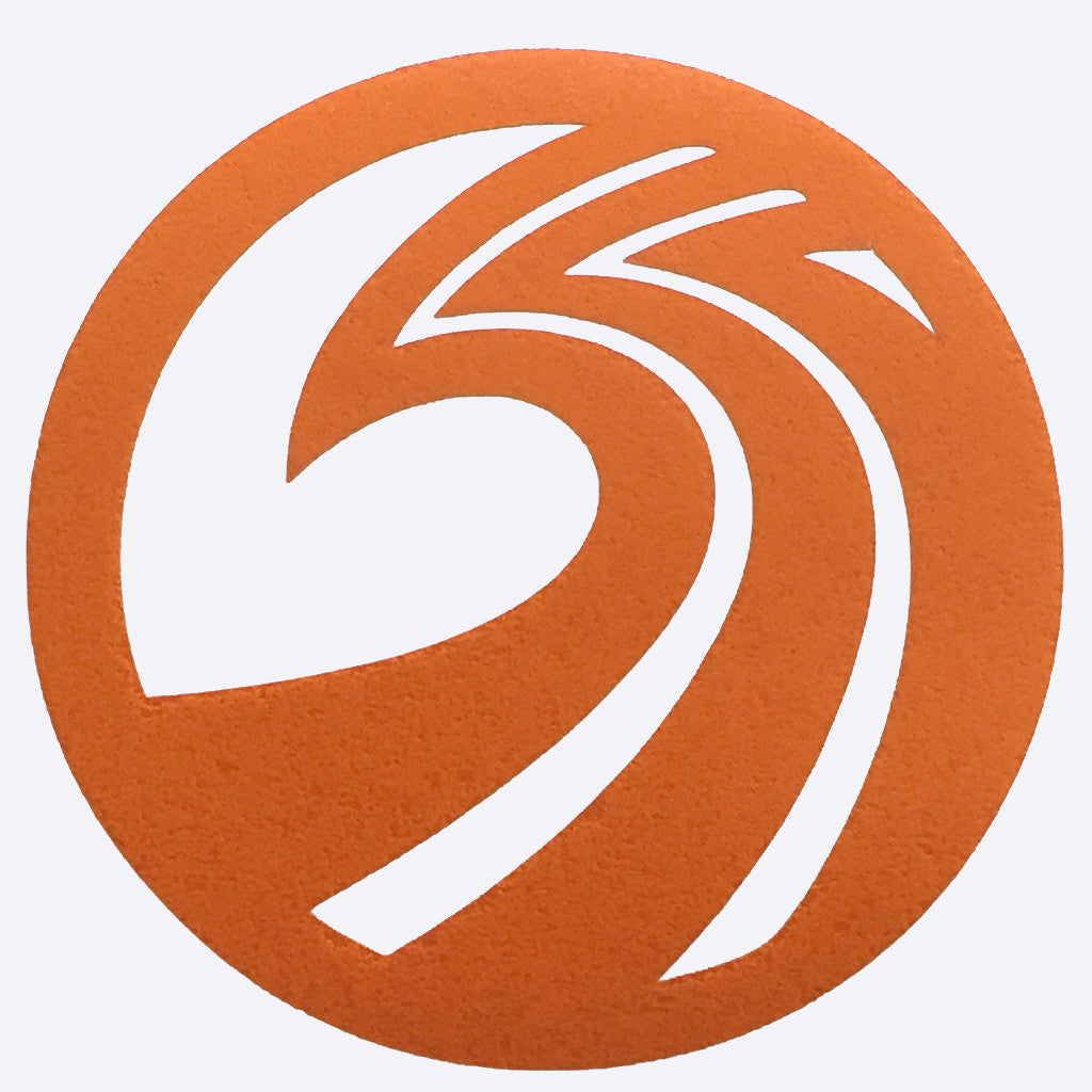 SSS - OG Wave Transfer Sticker - 4.25&quot; Day-Glo Orange