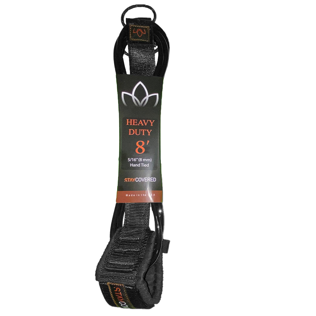 Stay Covered Heavy Duty Hand Tied Surfboard Leash - 8&
